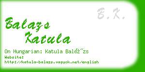 balazs katula business card